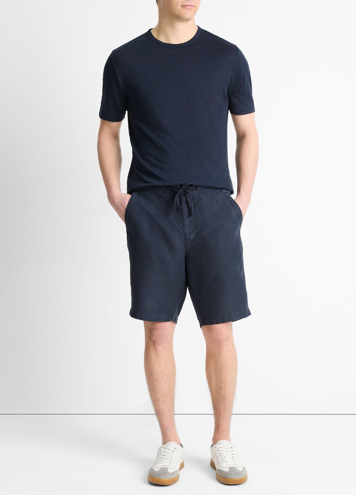 Linen Crew Neck T-Shirt - US 5943