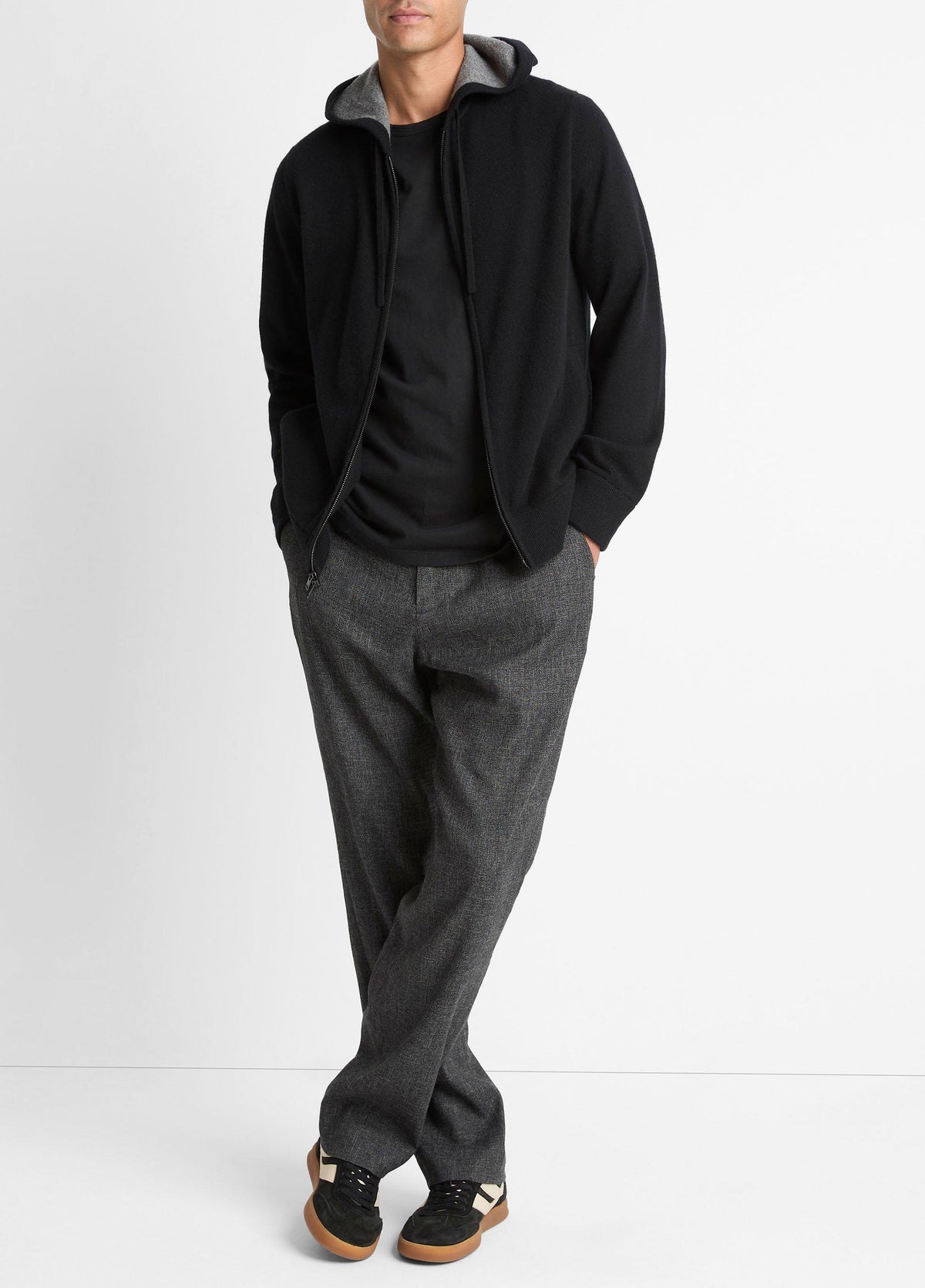 Cashmere Zip-Front Hoodie - US 1594
