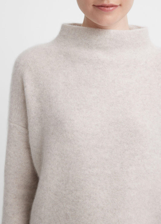 Plush Cashmere Funnel-Neck Sweater - US 0099