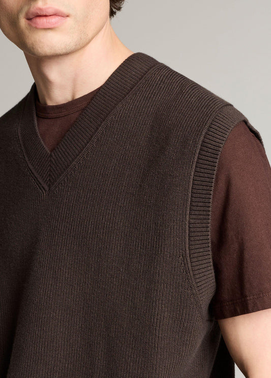 Heirloom Shaker Cotton-Cashmere Sweater Vest - US 6349