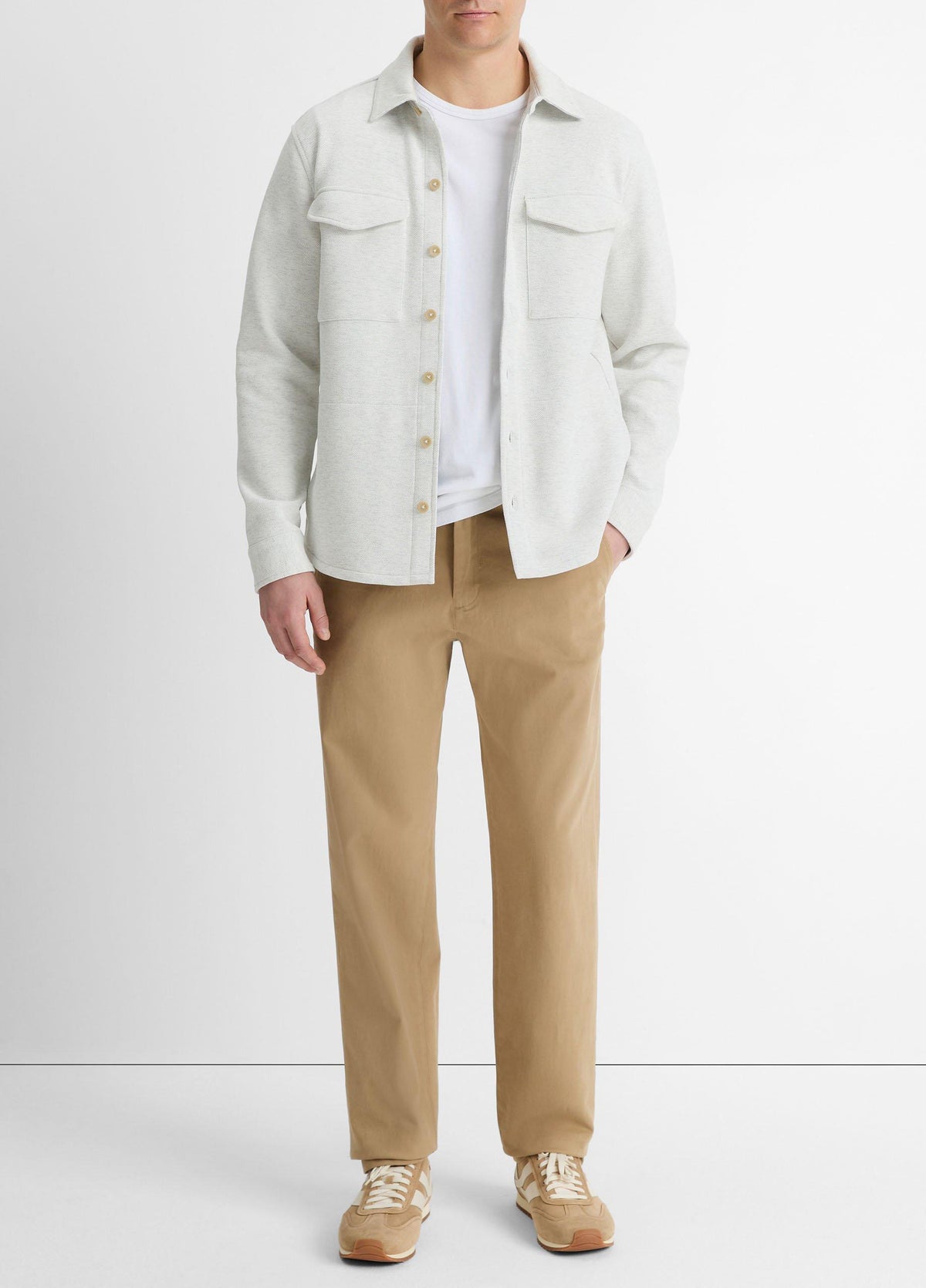 Double-Knit Cotton-Blend Piqué Shirt Jacket - US 2390