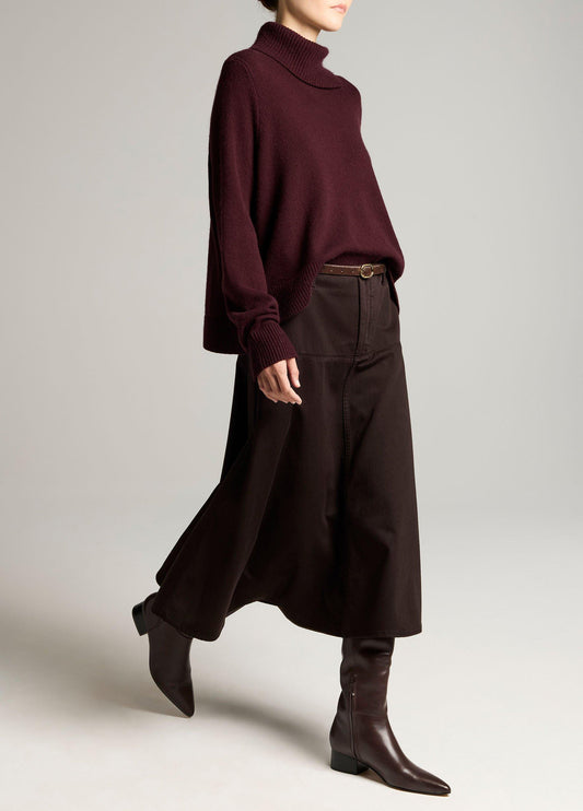 Washed Cotton Twill Full Skirt - US 6890