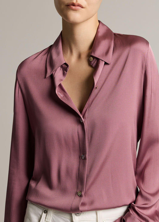 Silk-Blend Slim Button-Front Blouse - US 3755