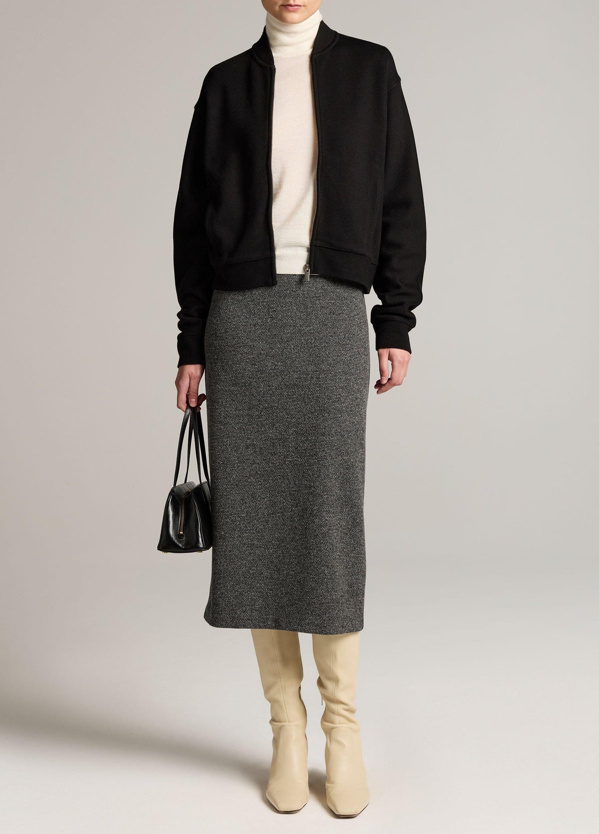 Ponte Knit Bomber Jacket - US 4646