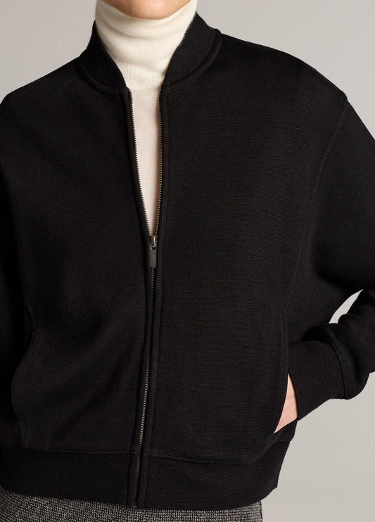 Ponte Knit Bomber Jacket - US 4646