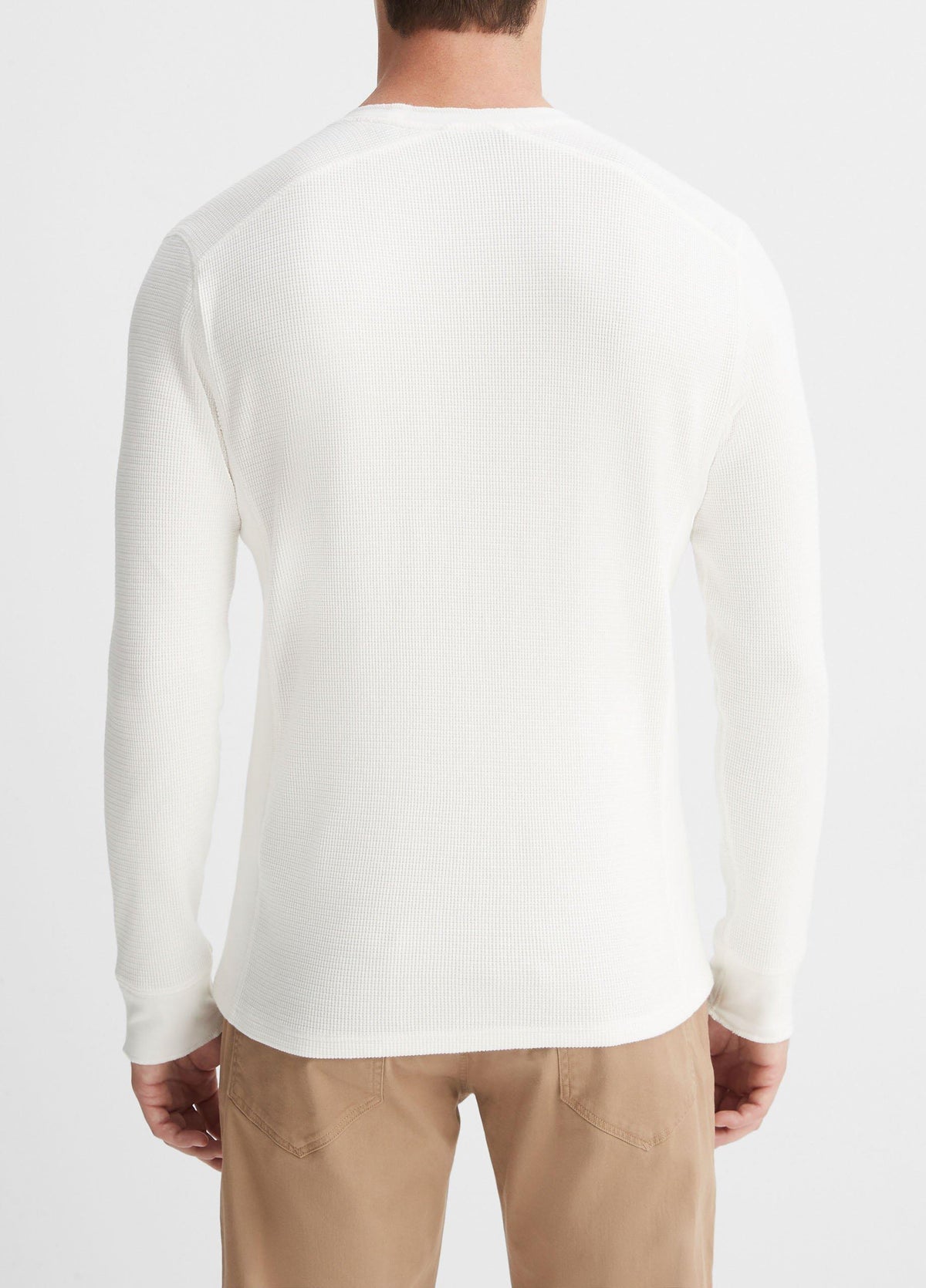 Pima Cotton-Blend Thermal Long-Sleeve Pullover - US 8381