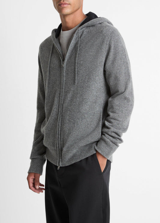 Cashmere Zip-Front Hoodie - US 8664