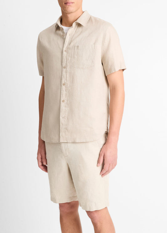 Linen Short-Sleeve Shirt - US 1271