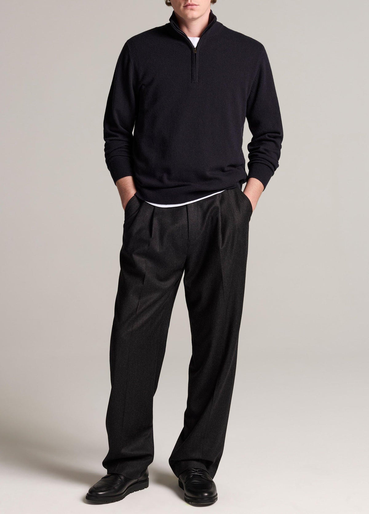 Plush Cashmere Quarter-Zip Sweater - US 4984