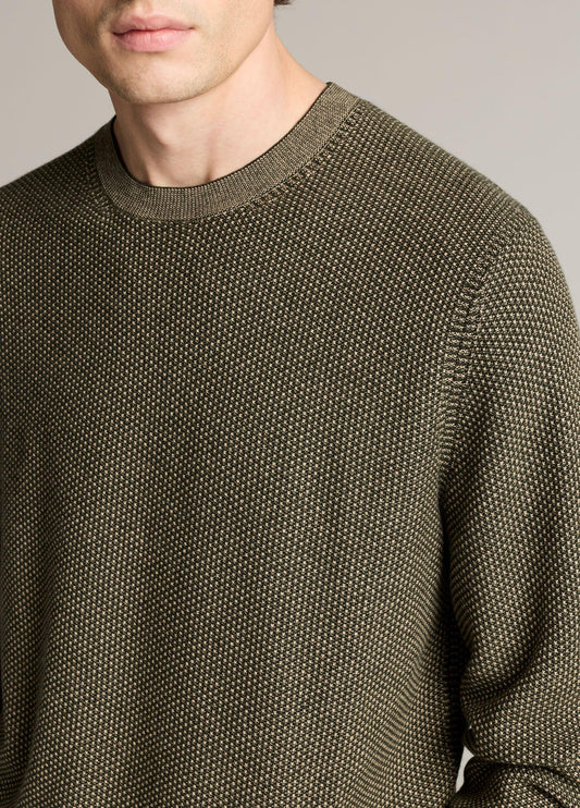 Geo-Jacquard Wool-Blend Crew Neck Sweater - US 7601