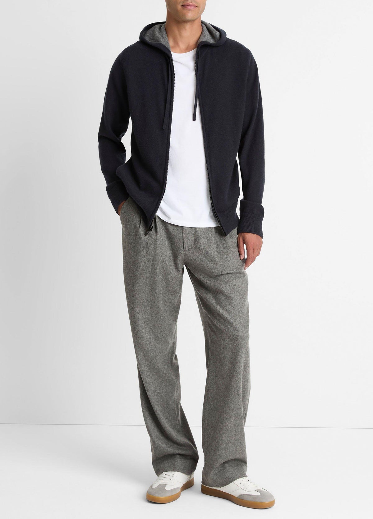 Cashmere Zip-Front Hoodie - US 8469