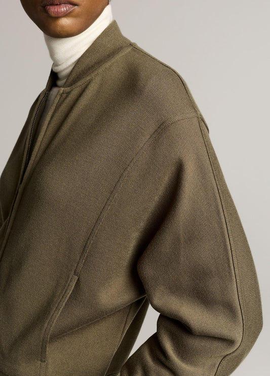 Ponte Knit Bomber Jacket - US 7985