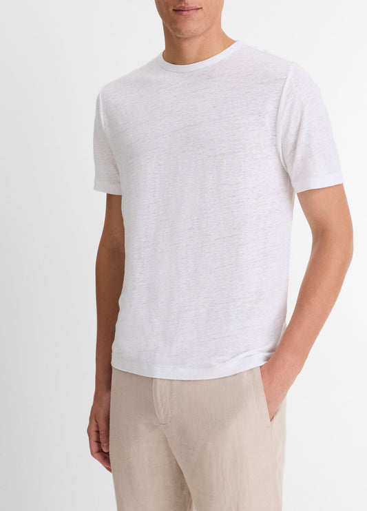 Linen Crew Neck T-Shirt - US 2250