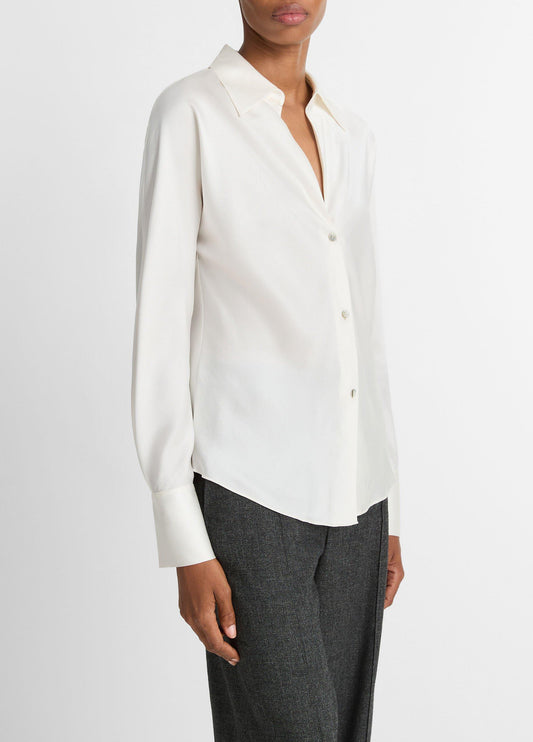 Silk Bias Long-Sleeve Blouse - US 4816