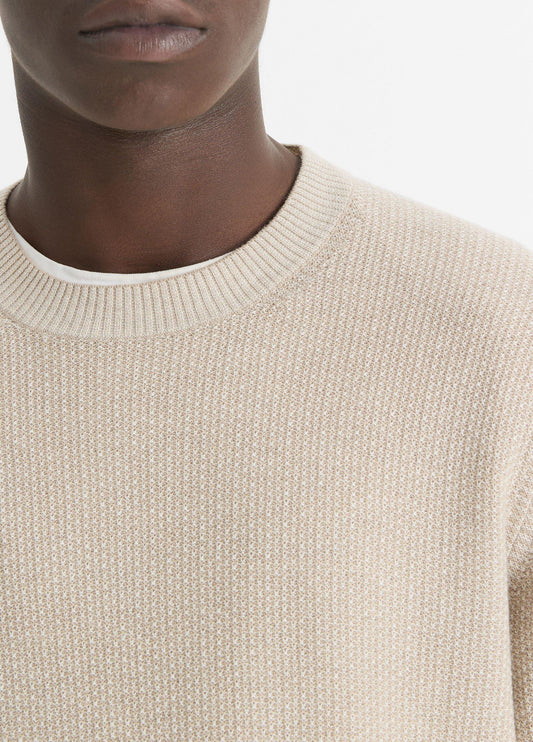 Geo-Jacquard Wool-Blend Crew Neck Sweater - US 3494