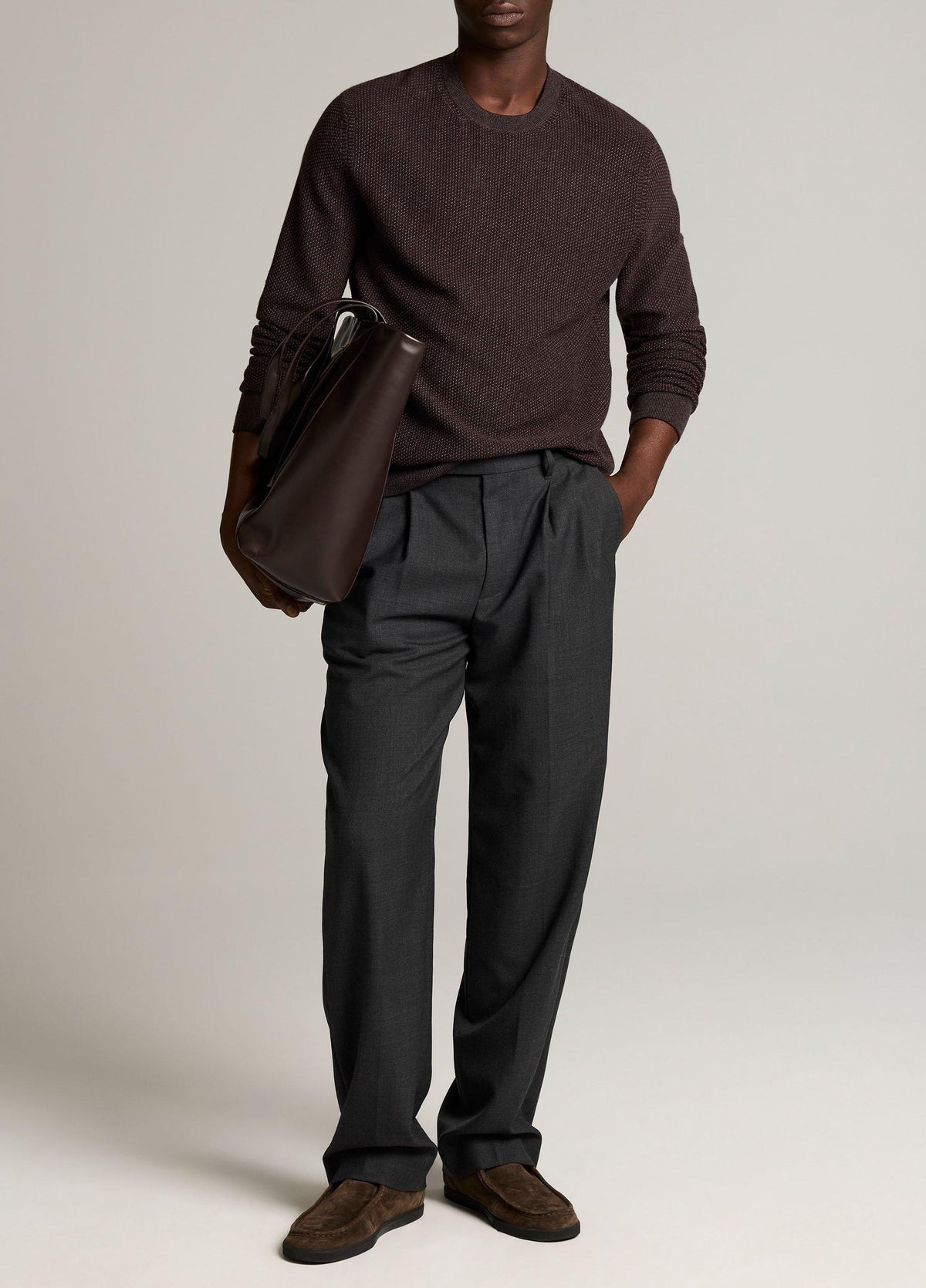 Geo-Jacquard Wool-Blend Crew Neck Sweater - US 2313