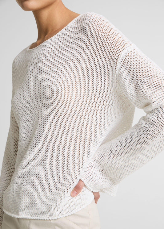 Italian Coated Cotton-Blend Sweater - US 3264
