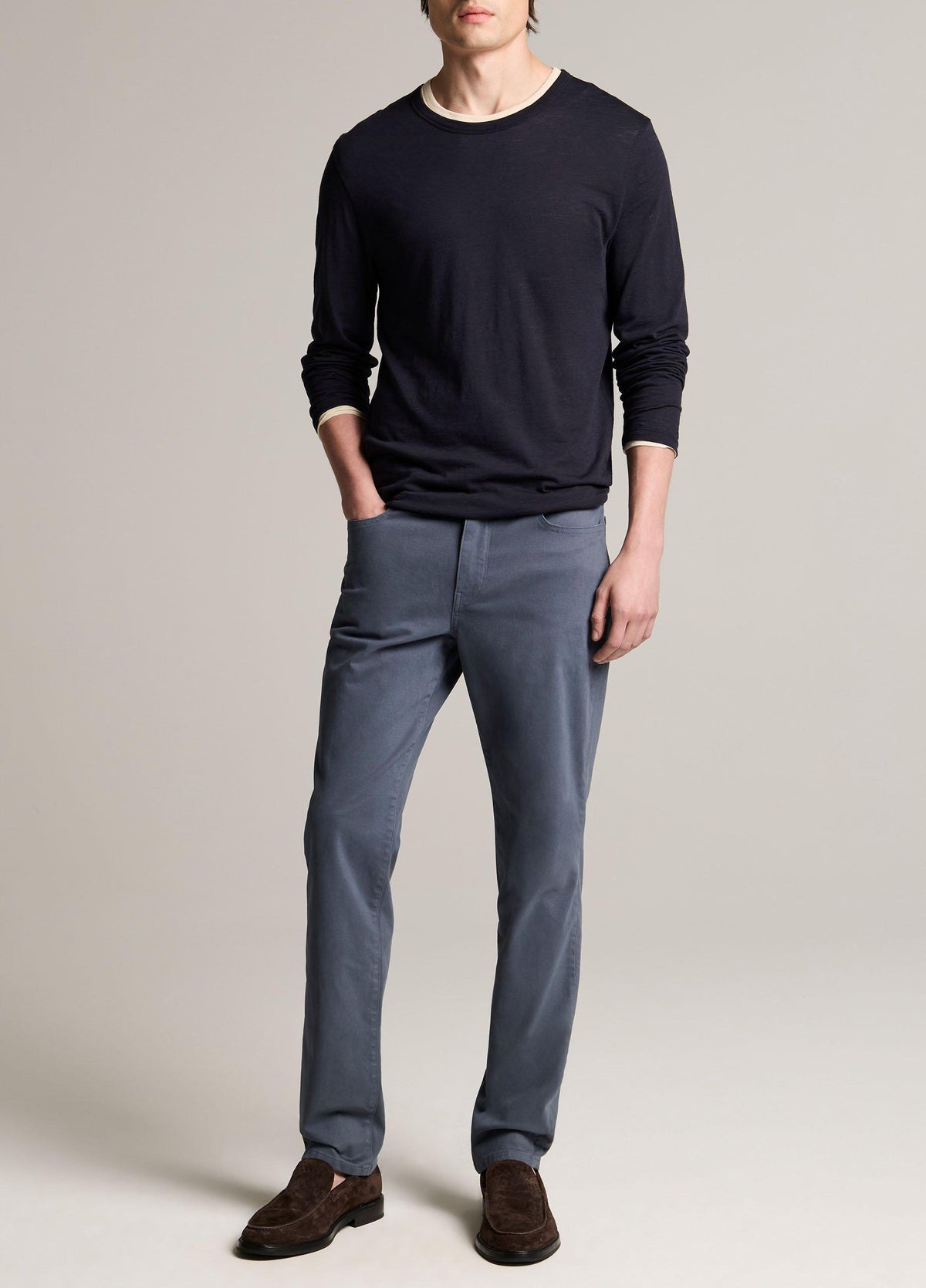 Slub Pima Cotton Double-Layer T-Shirt - US 1790