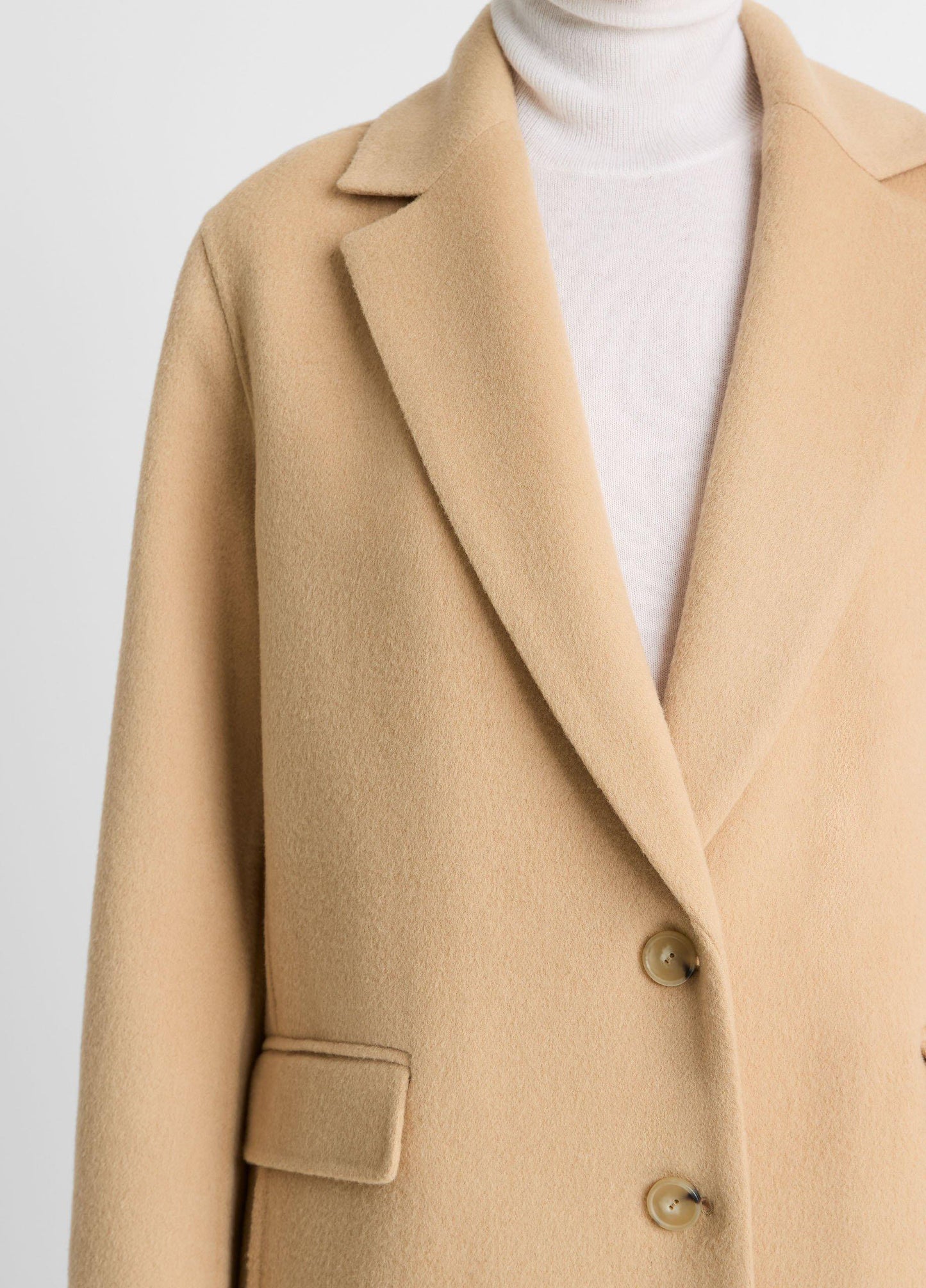 Wool-Blend Single-Breasted Coat - US 8354
