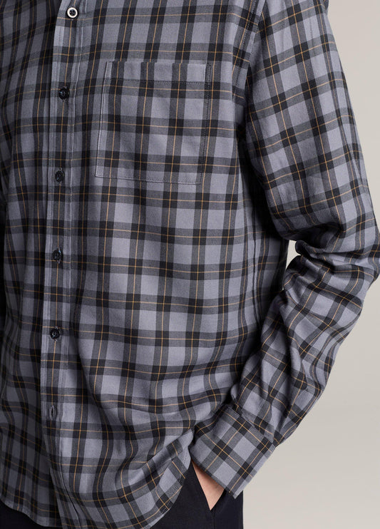 Allen Plaid Cotton-Blend Button-Front Shirt - US 5934