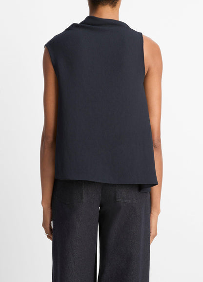 Asymmetrical Draped A-Line Top - US 1935