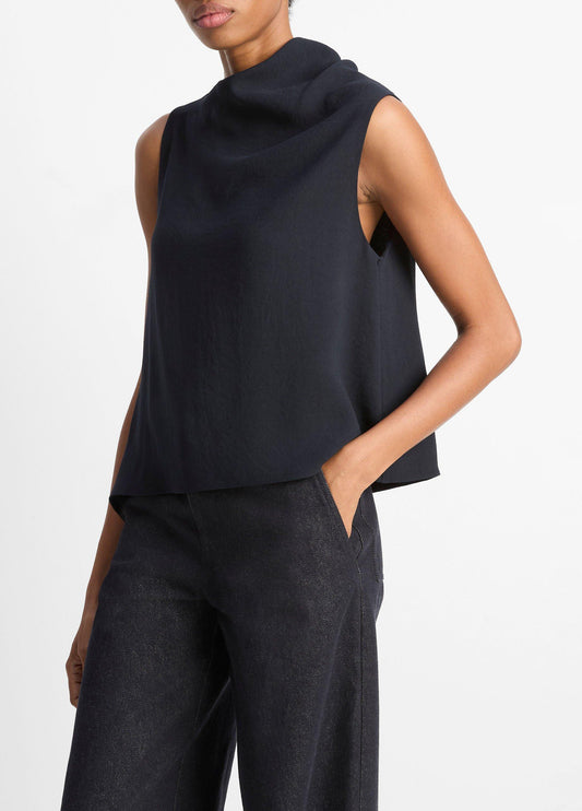 Asymmetrical Draped A-Line Top - US 1935