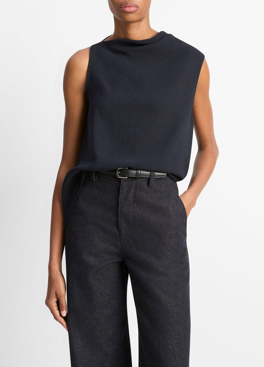 Asymmetrical Draped A-Line Top - US 1935