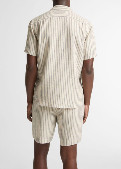 Ballston Stripe Hemp Short-Sleeve Button-Front Shirt - US 7023
