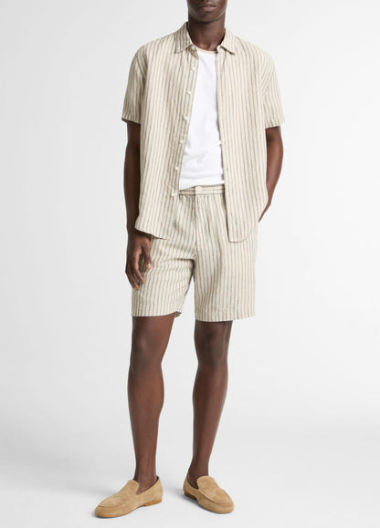 Ballston Stripe Hemp Short-Sleeve Button-Front Shirt - US 7023