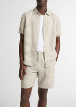 Ballston Stripe Hemp Short-Sleeve Button-Front Shirt - US 7023