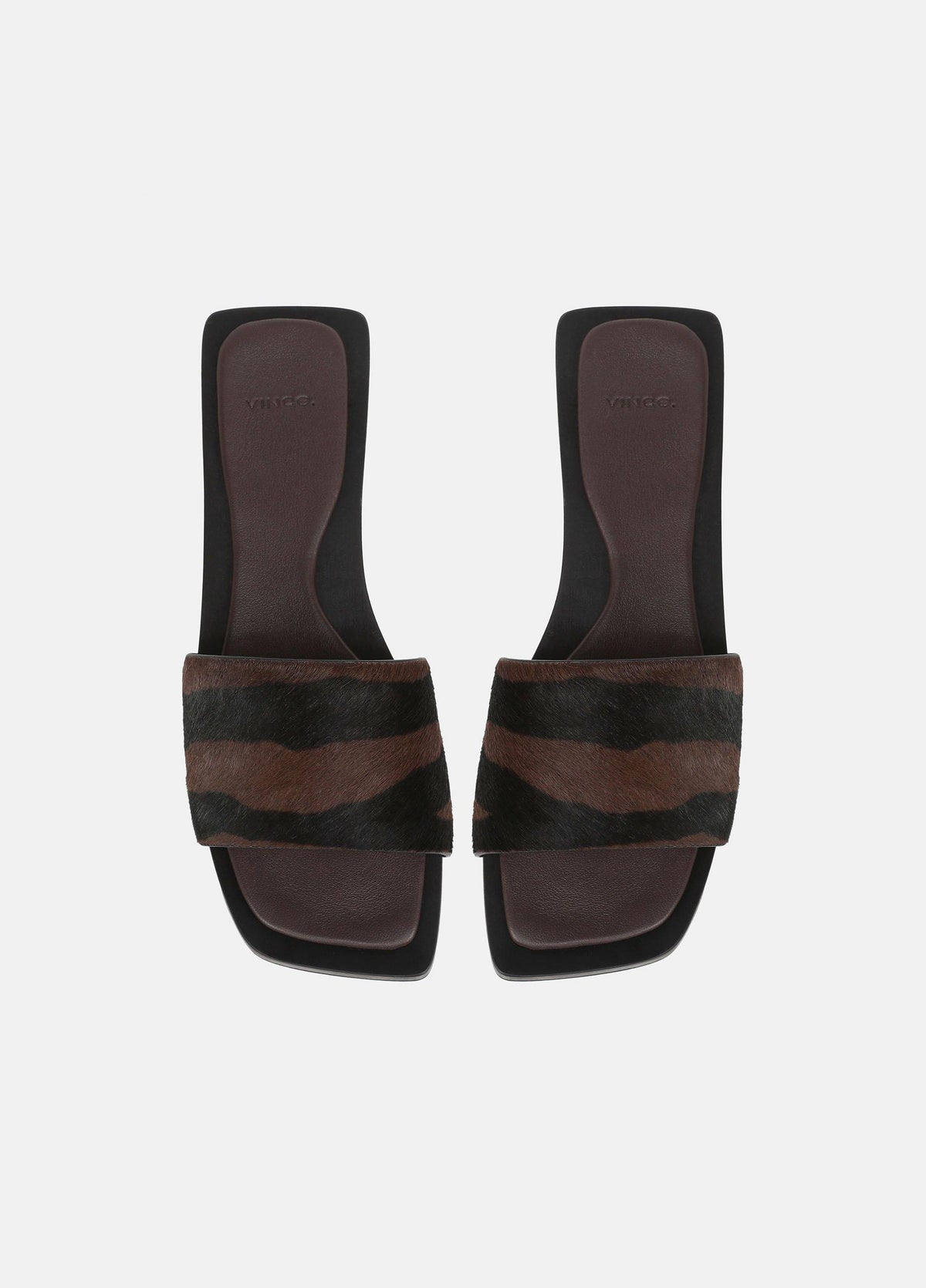 Barbara Animal-Print Calf Hair Slide Sandal - US 1384