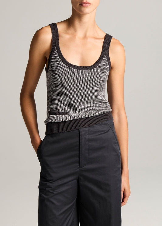 Birdseye Cotton Pocket Tank - US 0424