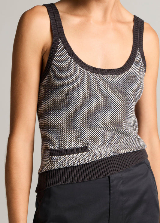 Birdseye Cotton Pocket Tank - US 0424