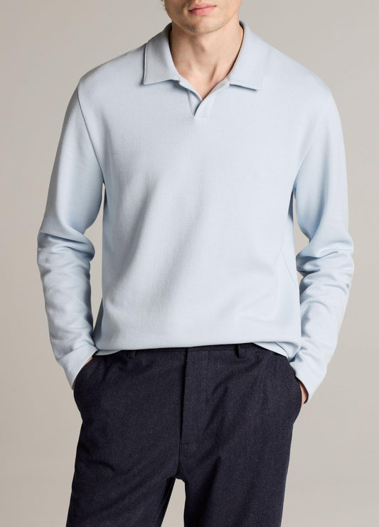Blurred Birdseye Cotton-Blend Johnny-Collar Shirt - US 0980