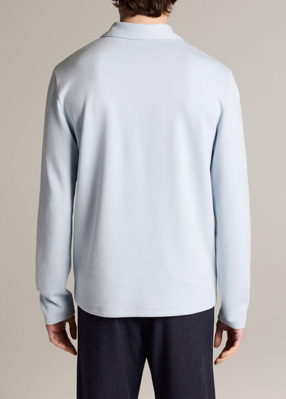 Blurred Birdseye Cotton-Blend Johnny-Collar Shirt - US 0980