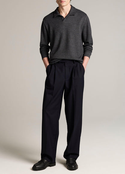 Blurred Birdseye Cotton-Blend Johnny-Collar Shirt - US 2070