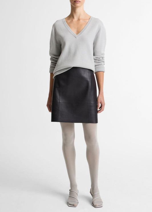 Bonded Leather Mid-Rise Skirt - US 4915