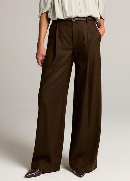 Camille Italian Wool-Blend Flannel Wide-Leg Trouser - US 4773