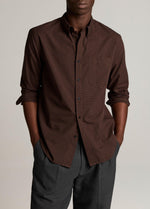 Carnes Plaid Cotton Button-Down Shirt - US 1136