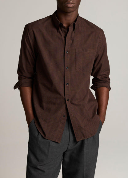 Carnes Plaid Cotton Button-Down Shirt - US 1136