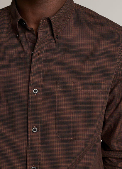 Carnes Plaid Cotton Button-Down Shirt - US 1136
