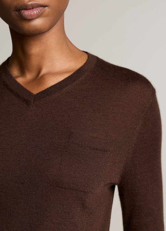 Cashmere-Silk Pocket V-Neck Sweater - US 1830