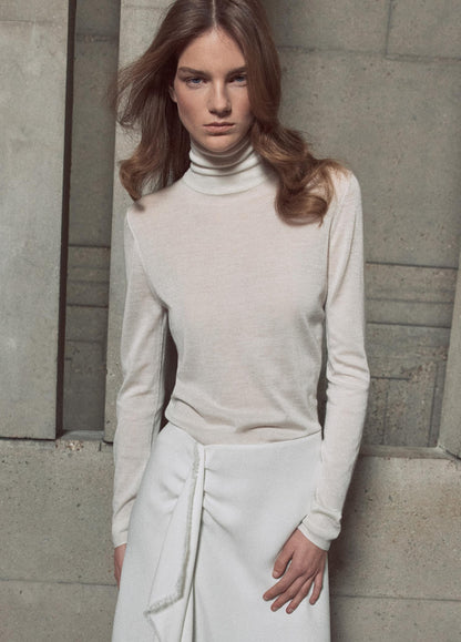 Cashmere-Silk Slim Turtleneck Sweater - US 3024
