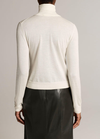 Cashmere-Silk Slim Turtleneck Sweater - US 3024