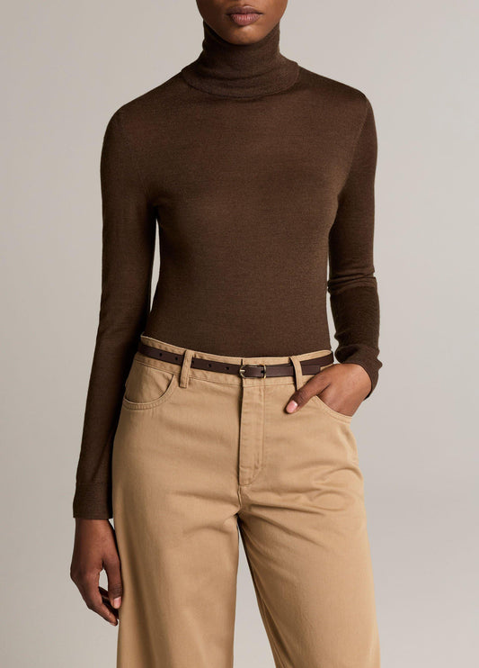 Cashmere-Silk Slim Turtleneck Sweater - US 4568