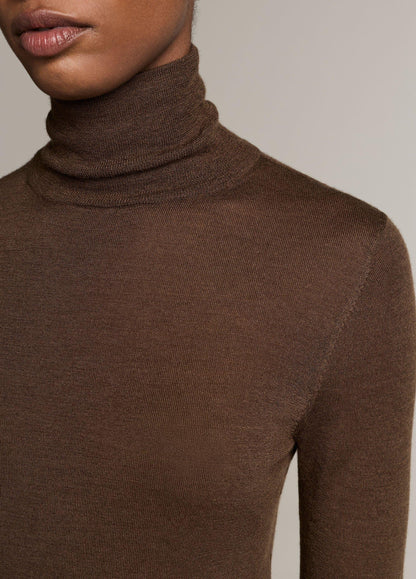Cashmere-Silk Slim Turtleneck Sweater - US 4568