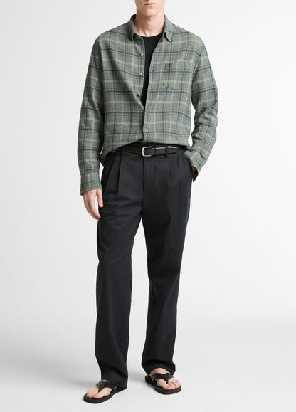 Catskill Plaid Cotton Button-Front Shirt - US 4435