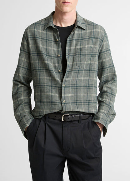 Catskill Plaid Cotton Button-Front Shirt - US 4435