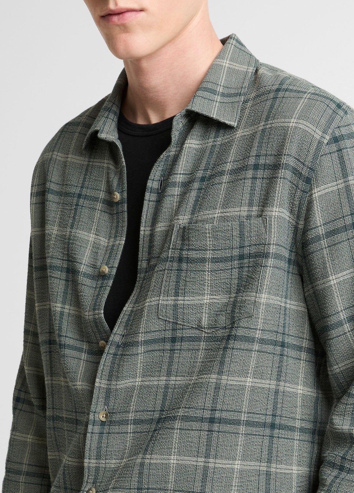 Catskill Plaid Cotton Button-Front Shirt - US 4435