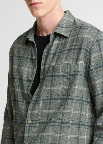 Catskill Plaid Cotton Button-Front Shirt - US 4435